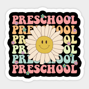 Groovy Preschool Cute Back To School First Day of Pre K Sticker